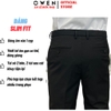 Quần Tây Nam Owen QV231684 màu đen trơn dáng slimfit cạp tăng đơ  vải polyester