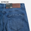 Quần Jean Nam Owen Quần Bò Nam QJS230159 xanh Dáng Slim Fit vải denim cotton