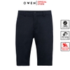 Quần short kaki nam Owen SK231287 màu navy đậm trơn dáng slim fit vải cotton