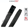 Thắt Lưng Nam Owen BELT232624 dây da màu đen dập vân Mặt Khóa Trượt Tự Động chất liệu da PU