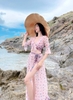 Đầm Maxi Set Bikini Hồng Kim Tuyến DM813