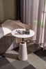 MARBLE SIDE TABLE - T18 - CRYSTAL WHITE