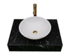 NATURAL STONE LAVABO TABLE - BLACK MARBLE LT02