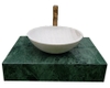 NATURAL STONE LAVABO TABLE - INDIA GREEN MARBLE LT06
