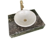 NATURAL STONE LAVABO TABLE - ITALY BROWN MARBLE LT04