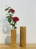 STONE PRODUCT - SQUARE MARBLE FLOWER VASE BH258 - WOODEN YELLOW