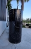 NATURAL STONE BATHROOM BASIN - STANDING CYLINDER - BLACK