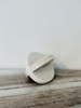 REAL MARBLE - SMALL ROUND BOOKEND - BE002 - MILKY WHITE