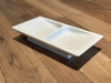 REAL MARBLE - RECT TRAY - EXKI34 - MILKY WHITE