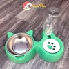 Bát đôi tự động tai mèo kèm chai 500ml HM - Cutepets