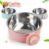 Bát đơn gắn chuồng kèm lõi inox - CutePets