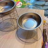 Bát inox chống gù lưng cho chó mèo - Cutepets