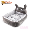 Đệm Thú Totoro Xám - Nệm chữ nhật 2 lớp - CutePets