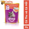 Pate cho mèo Whiskas 85g Thức ăn ướt co mèo đủ vị - Cutepets