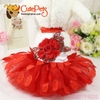 Váy đính hoa hồng dành cho chó mèo - Cutepets