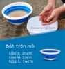 Bát trộn mồi gấp gọn nhựa trắng