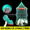 Giỏ cá 3 vành có phao (Dài 60cm)