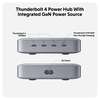 Dock Hub Kiêm Nguồn Hyper Thunderbolt 4 Power Hub with Integrated Gwn Power Source (Gồm Dây Nguồn AC & Cáp Thunderbolt 4 2.6FT / 0.8M) (HDTB4PH)