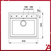 570.34.370 - Chậu Đá HS20-GEN1S60 Hafele