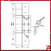 Bản Lề Cánh Khung Cửa Nhôm 90Kg Hafele - 926.98.740