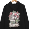 URBAN flower sk zip-up black FT0138