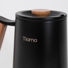 Ấm rót nước cổ ngỗng inox tay cầm gỗ vuông pha cà phê tiện lợi Tiamo 600ml