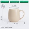 Ly sứ uống trà cà phê Origami Barrel Aroma Mug 320ml