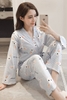 đồ bộ kimono dài sọc con thỏ