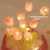 đèn ngủ hoa tulip gói nguyên liệu tự làm Handmade đồ trang trí cốc bí ngô kèm túi quà- HM07
