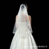 Voan lúp cài đầu cô dâu đơn giản 2 lớp 60-80cm cho lễ cưới chụp hình studio - CD134