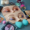 Mặt nạ học makeup trang điểm 3D mắt kẻ mày mô hình nhắm mắt - MK03