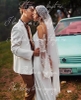 voan lúp cài đầu che mặt ngoc trai cho cô dâu chụp ảnh phong cách betro cổ điển trong lễ cưới - CD136