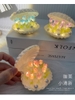 set làm hoa thạch có đèn vỏ sò hoa tulip 10 hoa - HM06