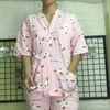 đồ bộ kimono ngắn sọc con thỏ 010