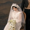 Cài cô dâu voan hoa 110cm phong cách retro cổ điển của Pháp -cd101