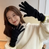 Găng tay dài len dệt kim nhãn màu trơn thu đông phiên bản Hàn Quốc găng tay cảm ứng - GA02