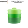 Xửng hấp 3 tầng Tupperware Steam it 3 Green - màu xanh lá