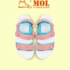 Sandal nữ Rova 2 quai ngang RV2205XL màu hồng phối xanh