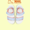 Sandal nữ Rova 2 quai ngang RV2205P màu xanh phối hồng