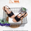 Sandal nữ 2 quai ngang hiệu MOL MQ06B màu đen