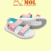 Sandal nữ Rova 2 quai ngang RV2205XL màu hồng phối xanh