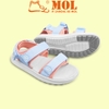 Sandal nữ Rova 2 quai ngang RV2205P màu xanh phối hồng