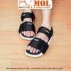 Giày sandal nam nữ unisex quai ngang hiệu Vento SD10110B màu đen