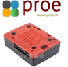 Argon NEO Aluminum Alloy Case for Raspberry Pi 5, Built-in Cooling Fan, Black / Red Color, Removable Top Cover