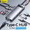 Hub chuyển đổi đa năng 8 trong 1 Baseus CAHUB-CV0G  ( Type-C to HDMI/ USB3.0/ LAN / SD Card Reader/ Type C PD 100W, Multifunctional HUB)