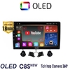 Bộ kết hợp màn hình DVD Android và Camera 360 độ 2 trong 1. Oled C8S New Công Nghệ 5G