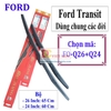 Bộ 2 thanh gạt nước mưa ô tô đa năng Nano cao cấp dành cho hãng xe Ford: Transit-Ecosport-Everest-Focus-Fiesta-Ranger-Mondeo-Escape-Mustang