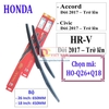 Bộ 2 thanh gạt nước mưa ô tô đa năng Nano cao cấp dành cho hãng xe Honda: Accord-Civic-Hrv-City-Jazz-Crv