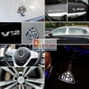 Bộ 2 chiếc logo biểu tượng hông xe Maybach Inox cao cấp G80707