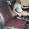 Đệm lót ghế ô tô hạt gỗ Hương Nâu, Vân 100% tự nhiên tựa lưng massage trên ô tô